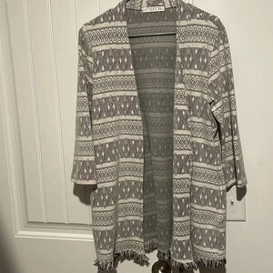 Tunic Cardigan with fringes